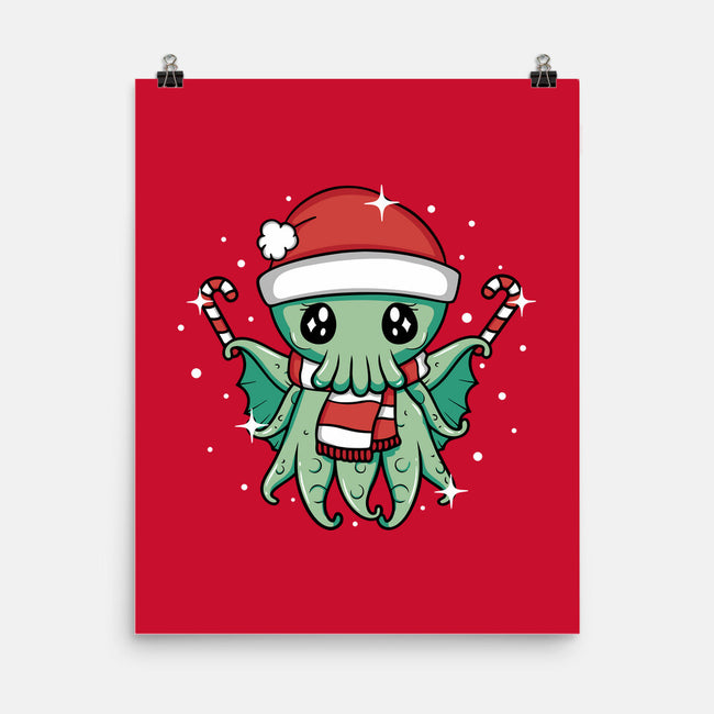 Christmas Cthulhu-None-Matte-Poster-brunopires