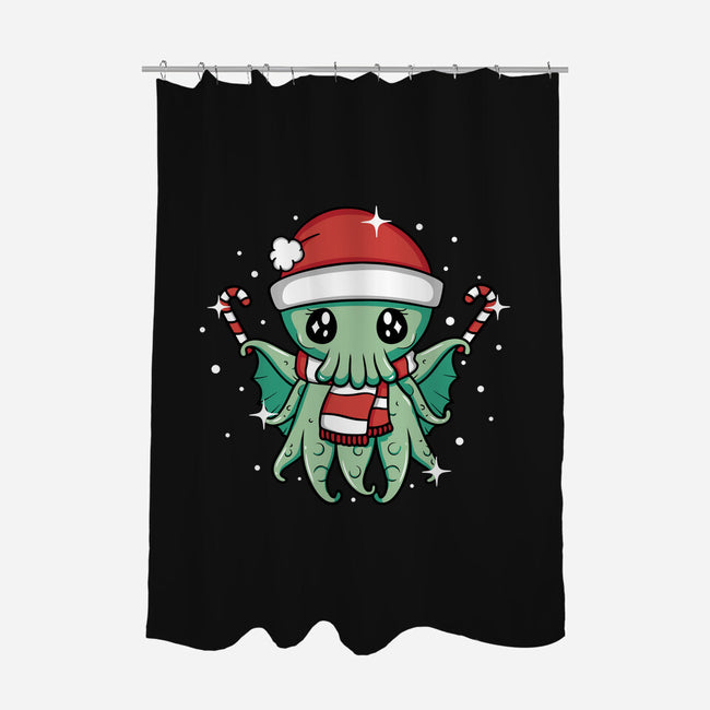 Christmas Cthulhu-None-Polyester-Shower Curtain-brunopires