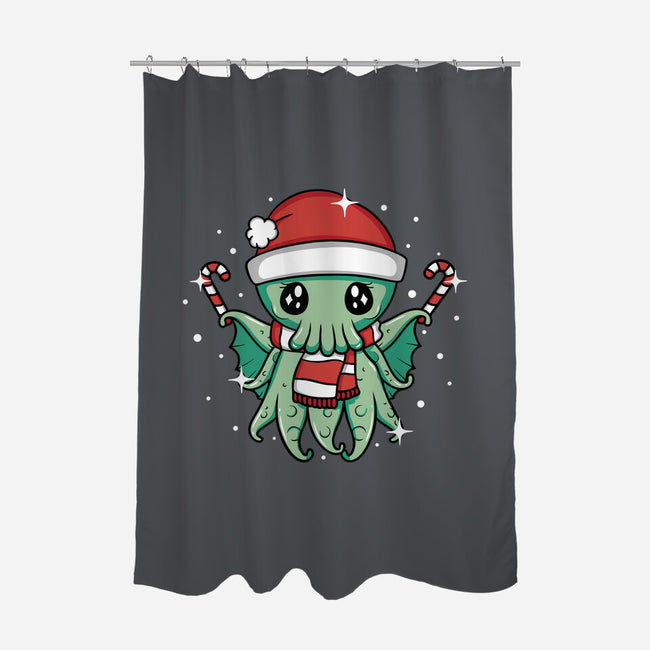 Christmas Cthulhu-None-Polyester-Shower Curtain-brunopires