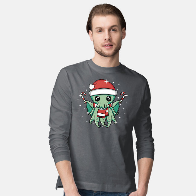 Christmas Cthulhu-Mens-Long Sleeved-Tee-brunopires