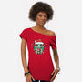 Christmas Cthulhu-Womens-Off Shoulder-Tee-brunopires