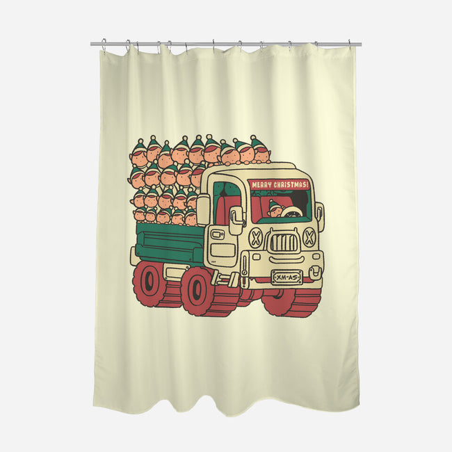 Xmas Workers-None-Polyester-Shower Curtain-naomori