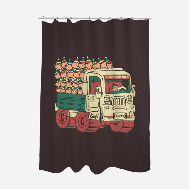 Xmas Workers-None-Polyester-Shower Curtain-naomori