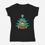 Christmas Tree In A Galaxy Far Away-Womens-V-Neck-Tee-krisren28