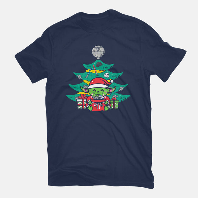 Christmas Tree In A Galaxy Far Away-Mens-Heavyweight-Tee-krisren28