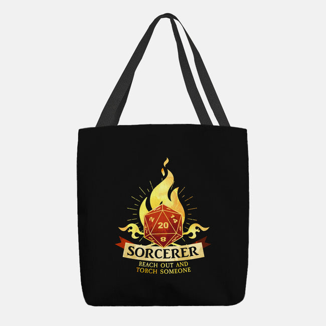 Sorcerer D20-None-Basic Tote-Bag-D20 Tees