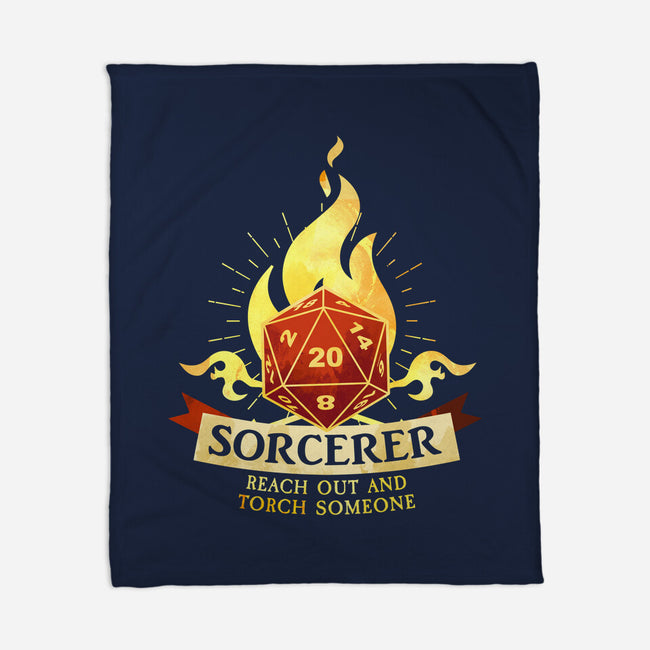 Sorcerer D20-None-Fleece-Blanket-D20 Tees