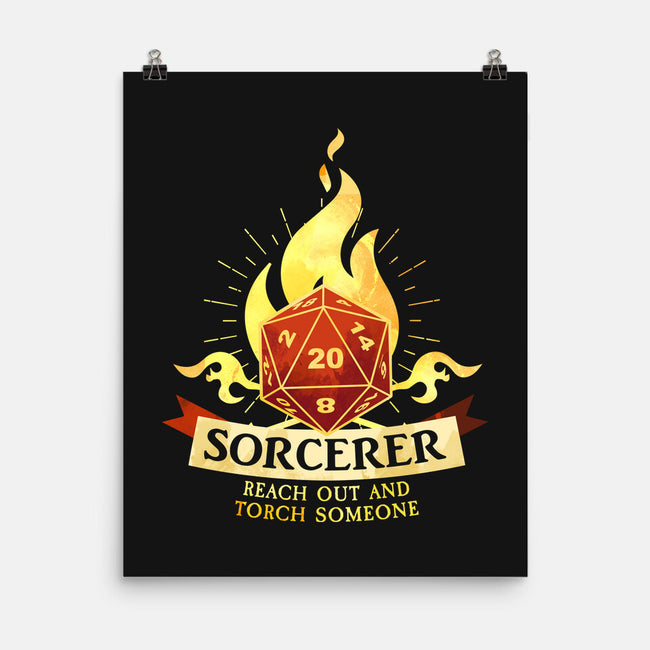 Sorcerer D20-None-Matte-Poster-D20 Tees