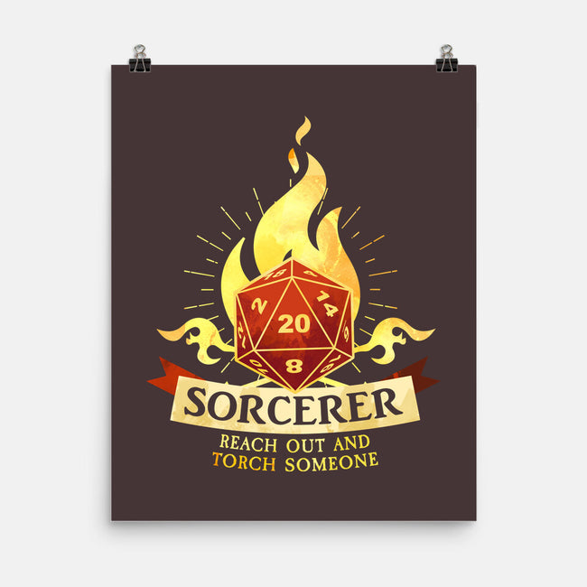 Sorcerer D20-None-Matte-Poster-D20 Tees