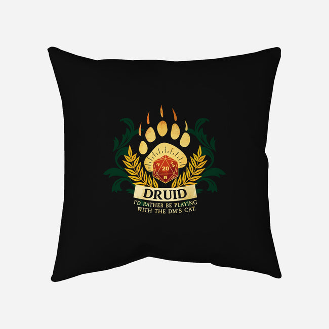 Druid D20-None-Removable Cover w Insert-Throw Pillow-D20 Tees