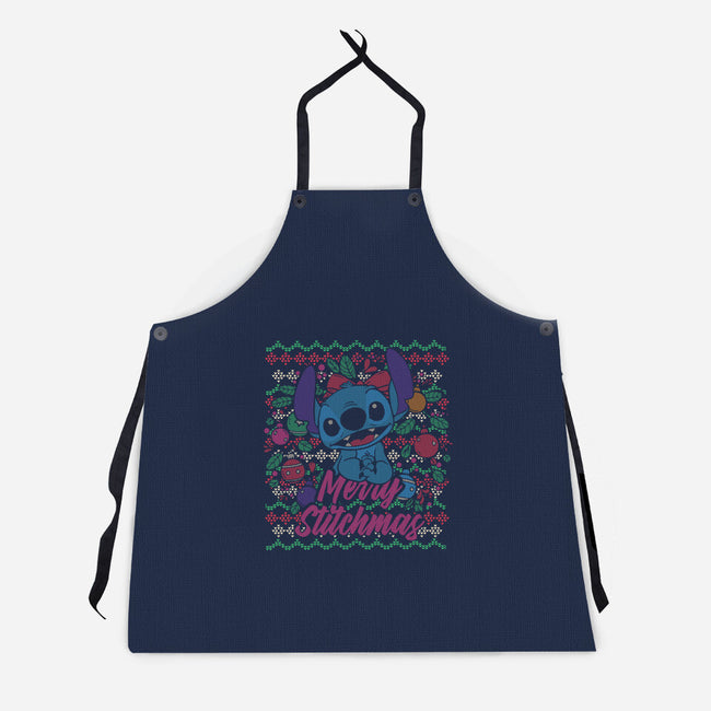 Ugly Sweater Stitchmas-Unisex-Kitchen-Apron-turborat14