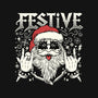 Festive Rock And Roll Santa-None-Fleece-Blanket-tobefonseca