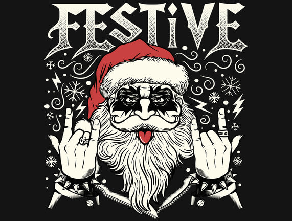 Festive Rock And Roll Santa