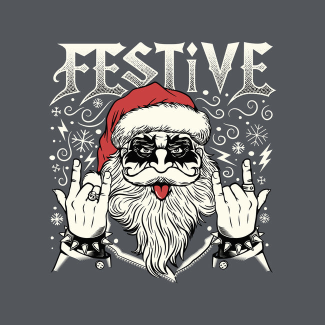 Festive Rock And Roll Santa-Unisex-Basic-Tee-tobefonseca