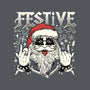 Festive Rock And Roll Santa-Unisex-Basic-Tee-tobefonseca