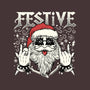 Festive Rock And Roll Santa-None-Stretched-Canvas-tobefonseca