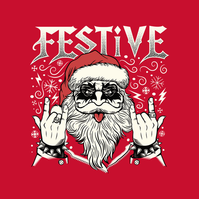 Festive Rock And Roll Santa-Mens-Long Sleeved-Tee-tobefonseca