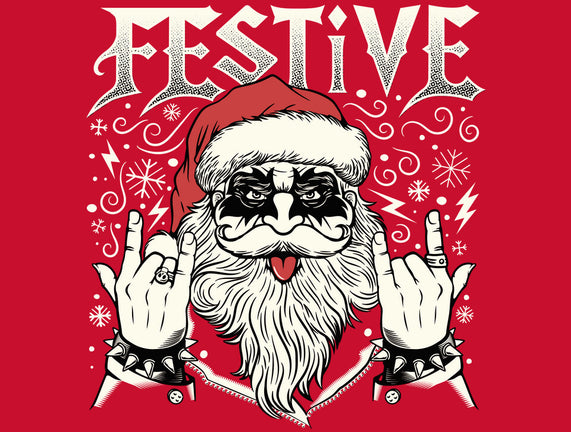 Festive Rock And Roll Santa