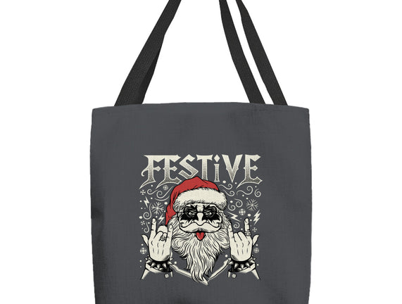 Festive Rock And Roll Santa