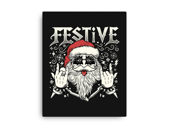 Festive Rock And Roll Santa