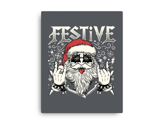 Festive Rock And Roll Santa