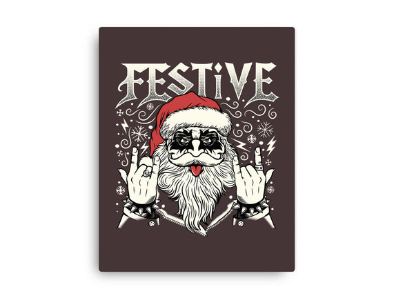 Festive Rock And Roll Santa