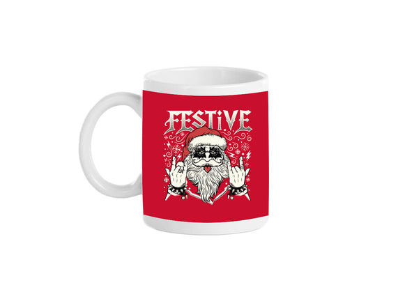 Festive Rock And Roll Santa