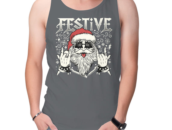 Festive Rock And Roll Santa