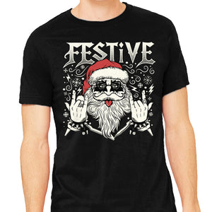 Festive Rock And Roll Santa