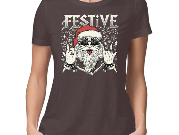 Festive Rock And Roll Santa