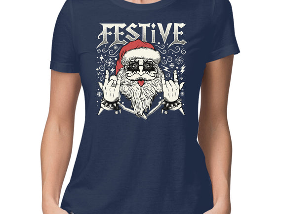 Festive Rock And Roll Santa