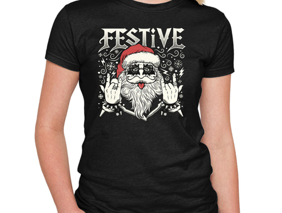 Festive Rock And Roll Santa