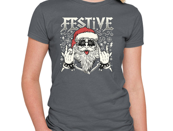 Festive Rock And Roll Santa