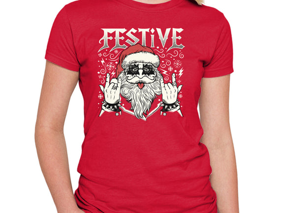 Festive Rock And Roll Santa