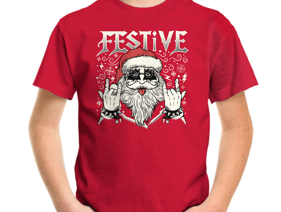 Festive Rock And Roll Santa