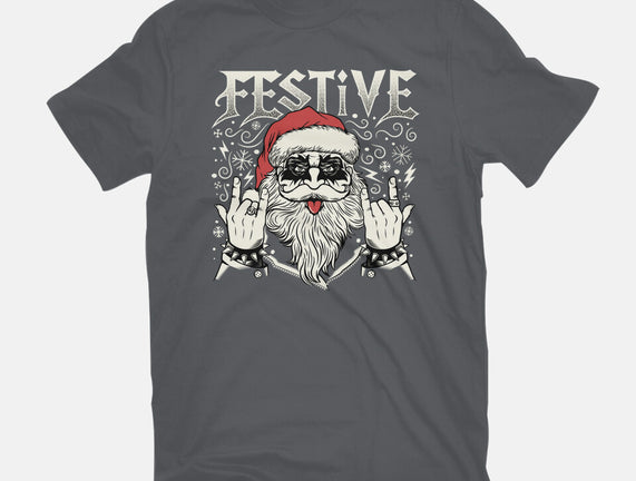 Festive Rock And Roll Santa