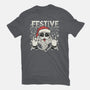 Festive Rock And Roll Santa-Womens-Fitted-Tee-tobefonseca