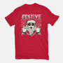 Festive Rock And Roll Santa-Womens-Fitted-Tee-tobefonseca