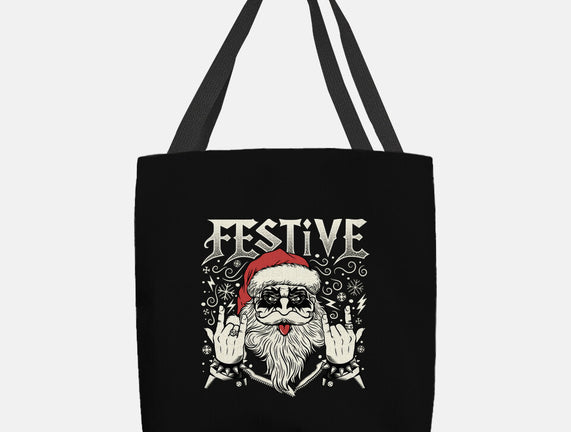 Festive Rock And Roll Santa