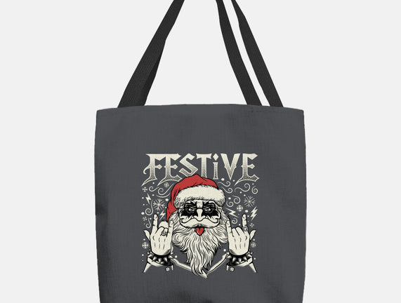 Festive Rock And Roll Santa