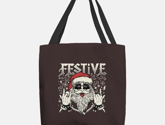 Festive Rock And Roll Santa