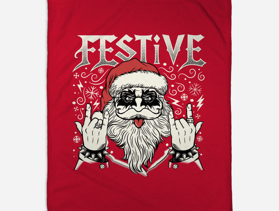 Festive Rock And Roll Santa