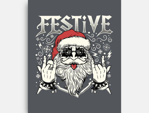 Festive Rock And Roll Santa