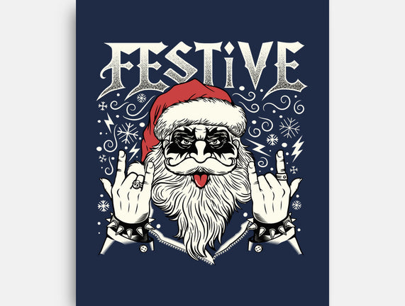 Festive Rock And Roll Santa