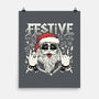 Festive Rock And Roll Santa-None-Matte-Poster-tobefonseca