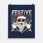 Festive Rock And Roll Santa-None-Matte-Poster-tobefonseca