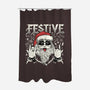 Festive Rock And Roll Santa-None-Polyester-Shower Curtain-tobefonseca