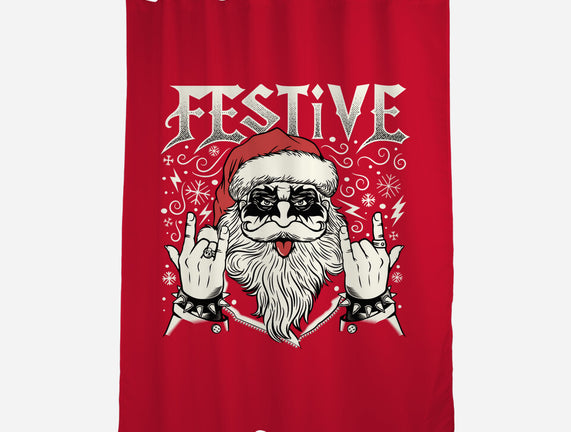 Festive Rock And Roll Santa