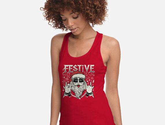 Festive Rock And Roll Santa