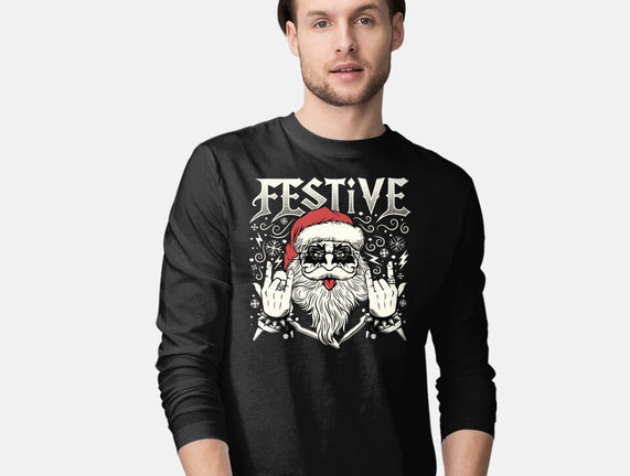 Festive Rock And Roll Santa